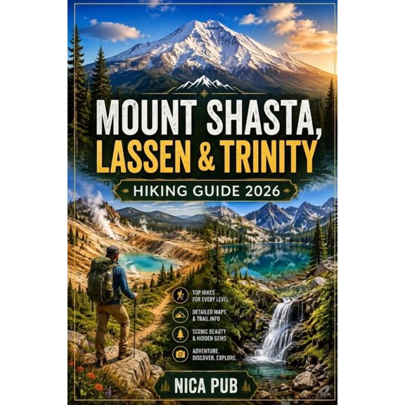 Mount Shasta, Lassen & Trinity Hiking Guide 2026, (Paperback)