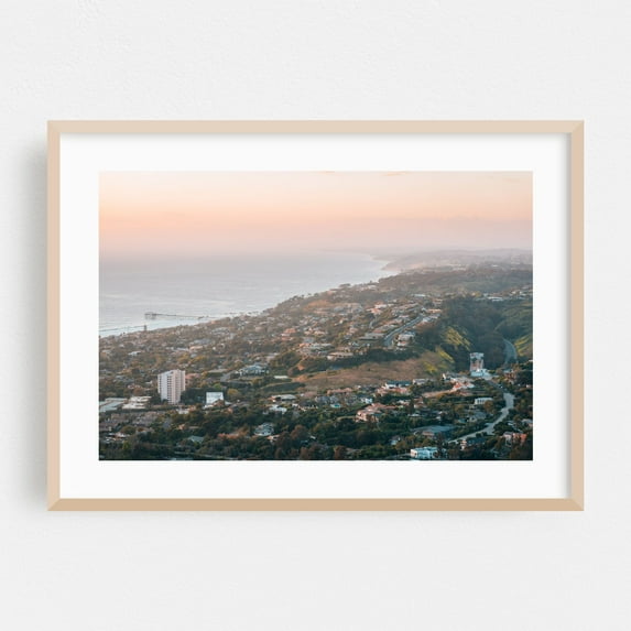 Mount Soledad Views 03 - La Jolla California Photography Oak Framed Wall Art Print 12 x 18 inches