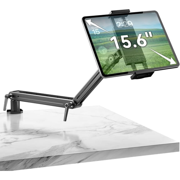 Mount Soporte para Tablet/Portable /Ereader -  Bearing Weight over 5.5lbs with -in Adjusting Wrench with 360?Rotate Base Fits for ipad 4.7-15.6" Tablet Stand Holder (Up to 15.6'')