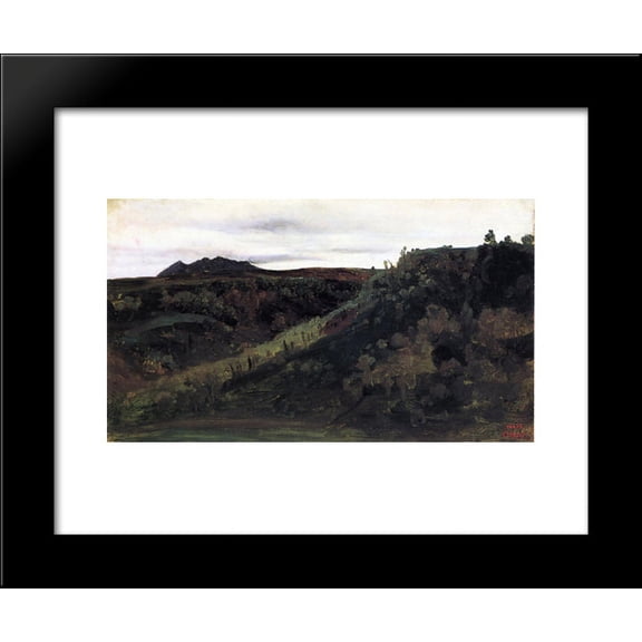Mount Soracte 20x24 Framed Art Print by Camille Corot