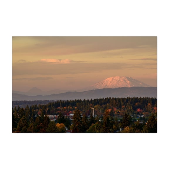 Mount St. Helens at Sunset - Washington Photography Mountain Autumn Landscape Nature Scenic Sunset Wilderness Unframed Wall Art Print 20 x 30 inches