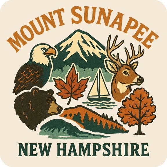 Mount Sunapee New Hampshire Keepsakes Souvenir Vinyl Sticker – Destination Travel Keepsake Collectible (4-Inches Wide)