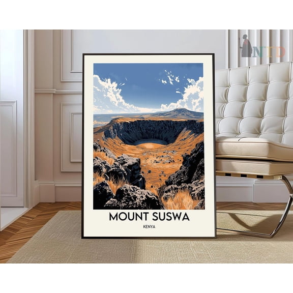 Mount Suswa Kenya Poster, Unframed Paper Poster 8x10in