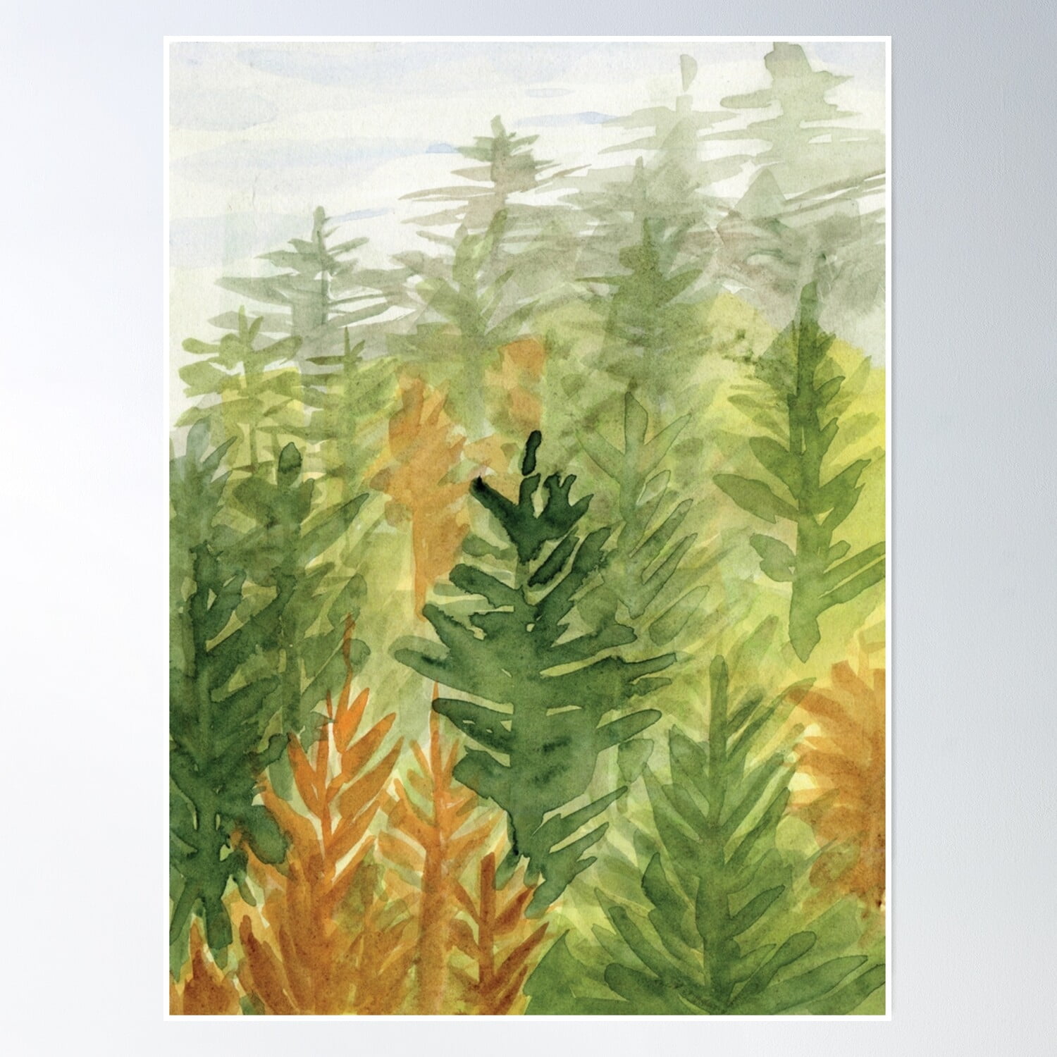 Mount Talbert Early Autumn Poster Wall Art, Modern Wall Decor, 8x12 ...