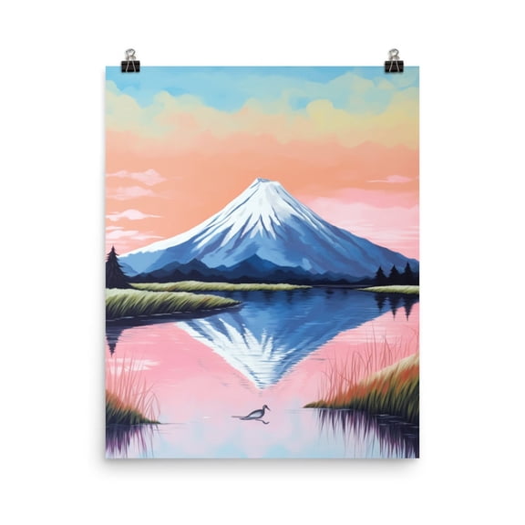 Mount Taranaki Print, New Zealand Volcano Landscape Wall Art, Mountain Poster, North Island Nature Decor, Egmont Park Scenic Art Home Decor #4155, Unframed Poster Size 8x12
