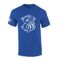 thumbnail image 1 of Mount Up With Wings As Eagles Isaiah 40:31 Bible Scripture Mens Christian Tshirt Jesus Cross Short Sleeve T-shirt Graphic Tee-Heather Royal-xl, 1 of 4