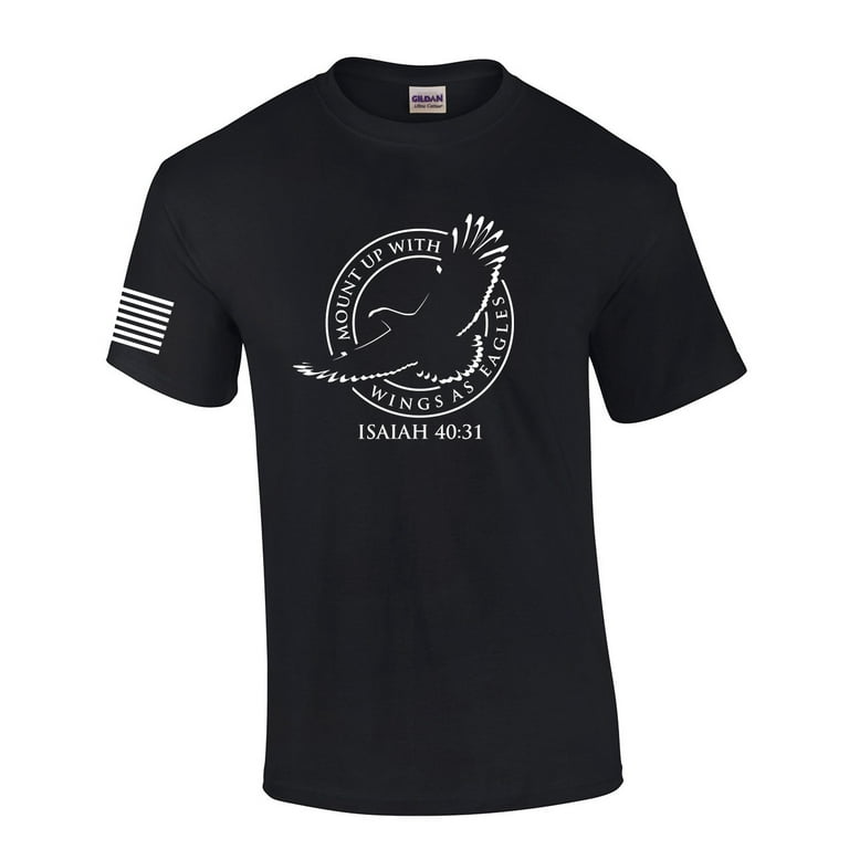 Mens Wings As Eagles Isaiah 40:31 T Shirt Mens Wings As Eagles Isaiah 40:31 T Shirt