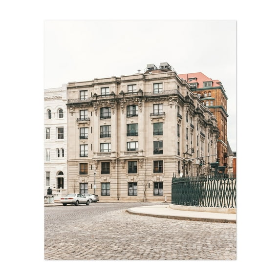 Mount Vernon Place - Baltimore Maryland Photography Architecture City Vintage Street Photography Unframed Wall Art Print 20 x 24 inches