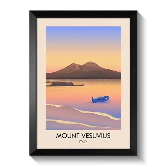 Mount Vesuvius Poster, Italy Travel Print, Mountain Wall Art, Naples Italy, Pompeii Volcano, Italian Artwork, Mount Etna, Mountaineering Wall Art, Modern Wall Decor, 8x12 UNFRAMED