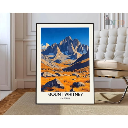 Mount Whitney Sierra Nevada Poster, Unframed Paper Poster 8x10in