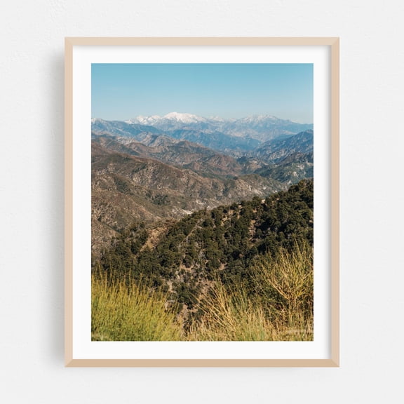 Mount Wilson Views 01 - Los Angeles California Photography Mountain Landscape Nature Scenic Wilderness Winter Botanical Oak Framed Wall Art Print 6 x 8 inches