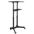 thumbnail image 1 of Mount-it! Mobile Standing Height Adjustable Desk, Black Portable Lectern, 1 of 6