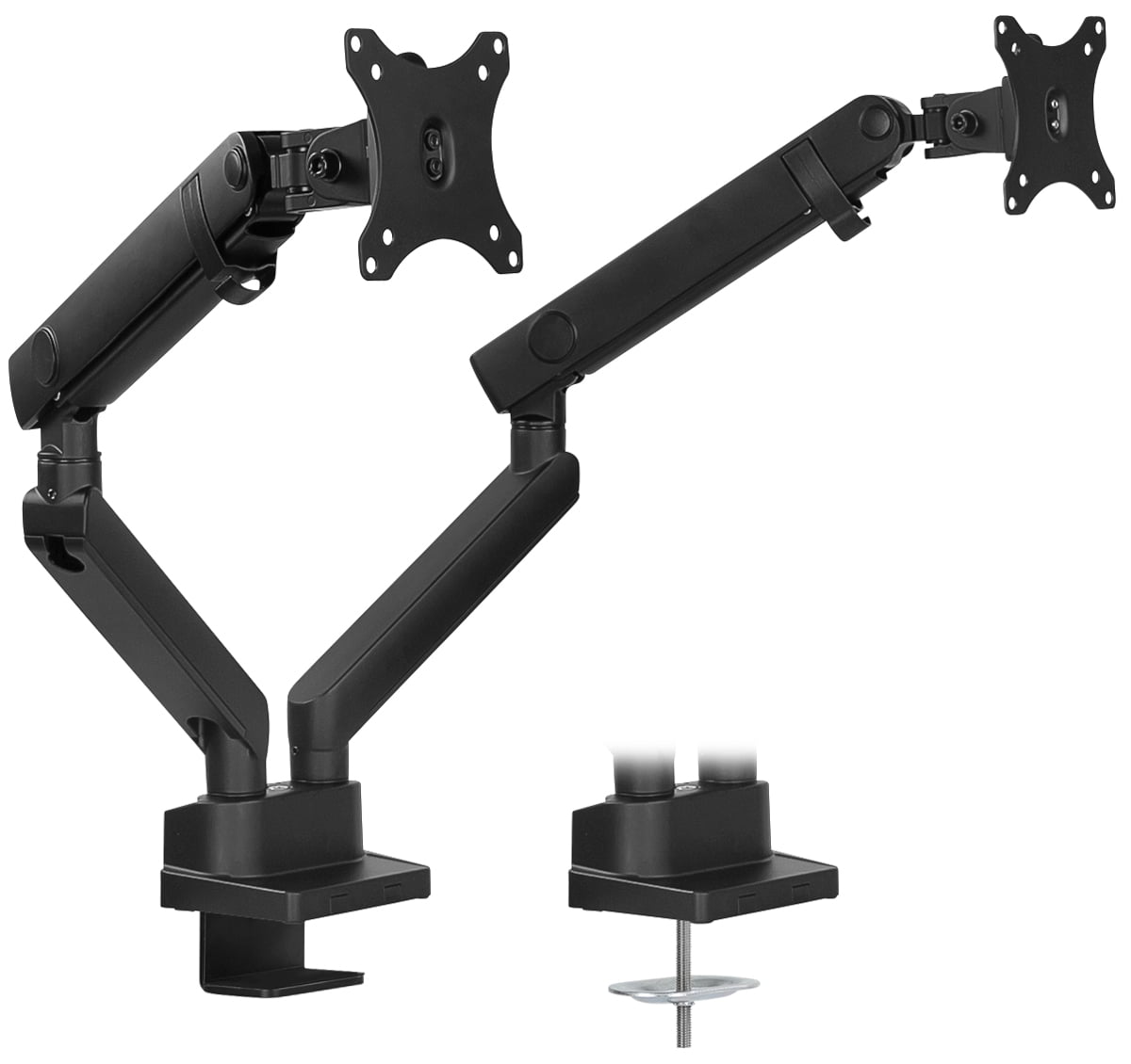Mount-lt! Dual Monitor Desk Mount | Fits 17"-32" Computer Screens | Full Motion Arms