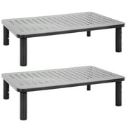 Mount-lt! Height Adjustable Monitor Desk Stand Risers | Fits 11"-32" Monitors | 2-Pack