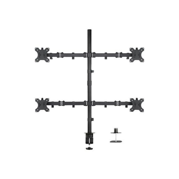 Mount-lt! Quad Monitor Mount | Fits 17"-32" Monitors | 4 Screen Desk Stand
