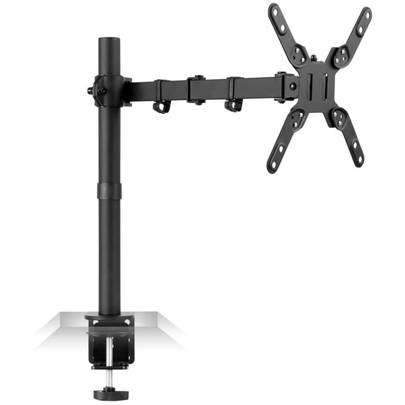 Mount-lt! Single Monitor Desk Mount | Fits 19"-42" Screens | Adjustable Stand