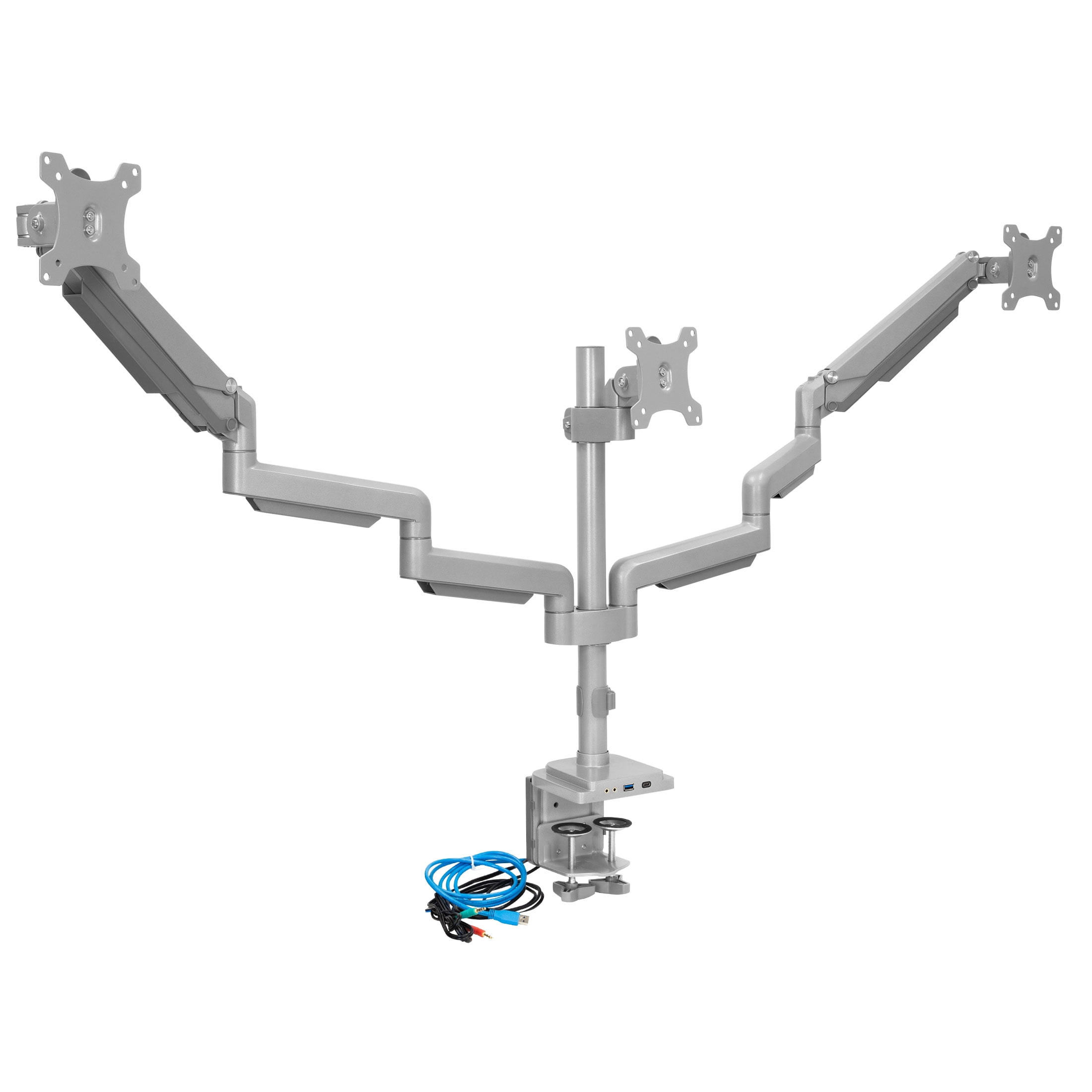 Mount-lt! Triple Computer Monitor Desk Mount, Fits Up To 32