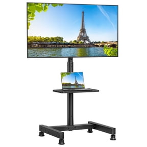 MountFTV Floor TV Stand for 26-50 inch Flat Screen or Curved, TVs Monitors Display Trolley Loading 55 lbs, Max 300x300mm