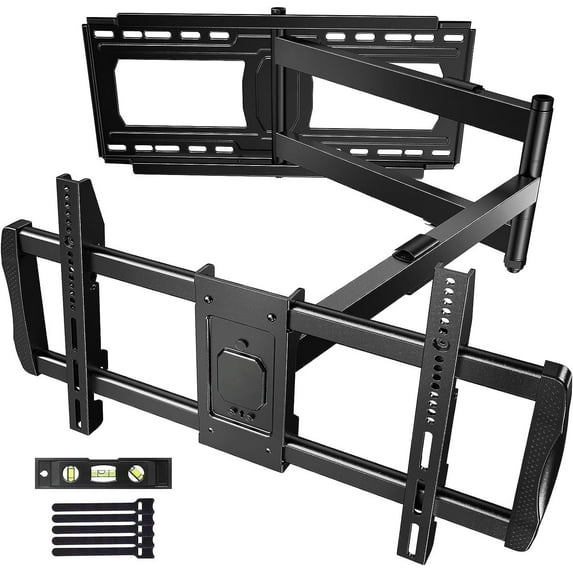 MountFTV Full Motion Long Arm TV Wall Mount for 42-90 inch TVs, Corner Articulating TV Mount Bracket with 42.72 inch Long Arm Extension, Swivel and Tilt, Max 800x400mm, Holds up to 150 lbs