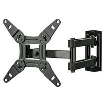 MountFTV Full Motion TV Monitor Wall Mount Bracket Articulating Arms Swivels Tilts Extension Rotation for 13-42 inch Flat Curved TVs Monitors, Max 200x200mm, Holds up to 44lbs