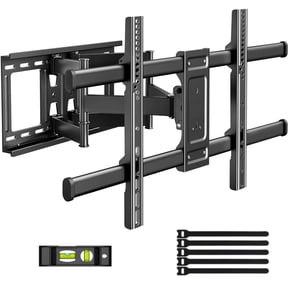 MountFTV Full Motion TV Wall Mount Bracket for 37"-90" TVs, Holds up to 132 lbs, Max 600x400mm, Fits 8″/12″/16″ Wood Studs