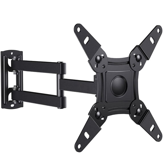 MountFTV Full Motion TV Wall Mount 360Rotation Bracket for 13-42 Inch TVs and Monitors, Swivel Tilt Extension with Articulating Arms, Supports Up to 44 lbs, Max 200x200mm