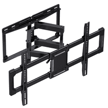 MountFTV Full Motion TV Wall Mount for 37-82 inch LED LCD OLED TVs, Dual Articulating Extension Arms Swivel TV Mount Wall Bracket, 600x400mm, Holds up to 110lbs