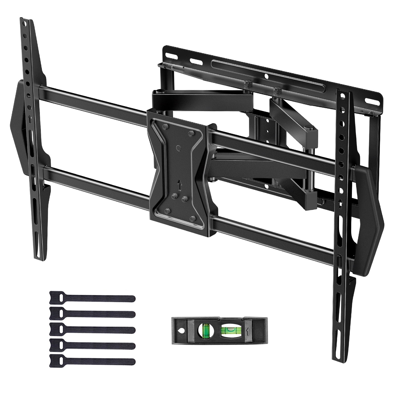 MountFTV Full Motion TV Wall Mount Bracket for Most 37-75 inch Curved TVs with Dual Articulating Arms, Swivel, Tilt, Max 600x400mm, Holds up to 100 lbs