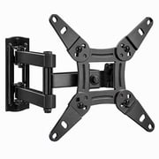MountFTV Full Motion TV Wall Mount with 360°Rotation for 13-42 Inch TVs, Hold up to 44lbs, Corner TV Wall Mount with Articulating Arm Swivels, Tilts, and Extend