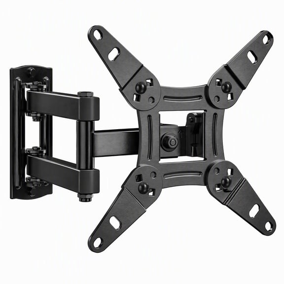 MountFTV Full Motion TV Wall Mount with 360Rotation for 13-42 Inch TVs, Hold up to 44lbs, Corner TV Wall Mount with Articulating Arm Swivels, Tilts, and Extends, 200x200mm