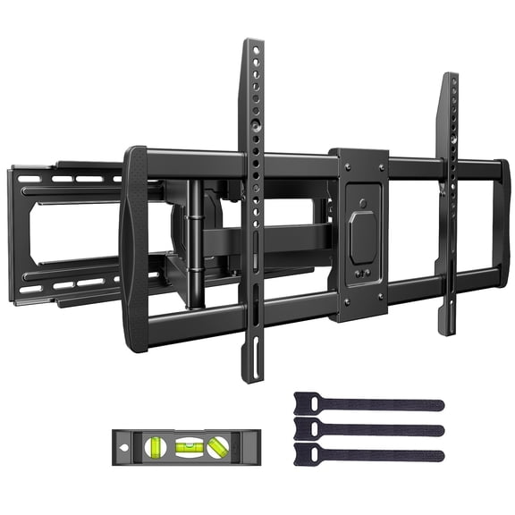 MountFTV Full Motion TV Wall Mount Bracket, Swivel Articulating TV Mount, Fits for 50-90 inch 4K Flat Curved TVs, Holds up to 150 lbs, Max 800x400mm,Fits 16/18/24 Wood Studs