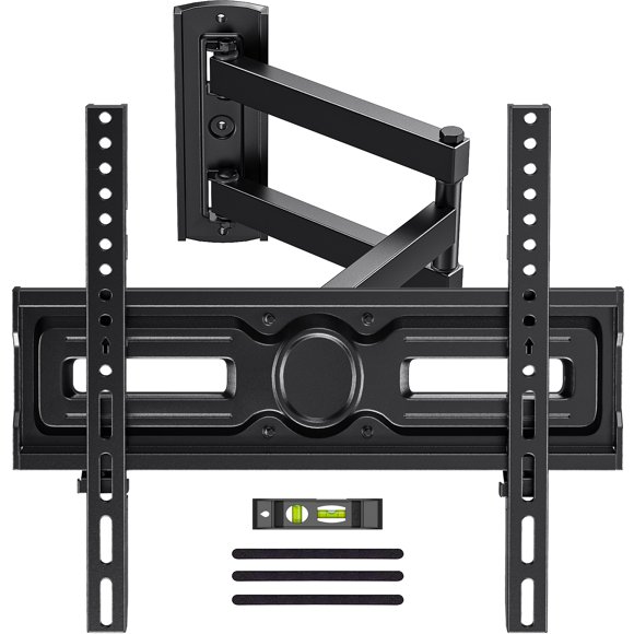 MountFTV Full Motion  Long Arm TV Wall Mount for 26-65 inch TVs,  with 19.17 inch Extension,Holds up to 88 lbs,Corner Articulating TV Mount Bracket,Max 400x400mm