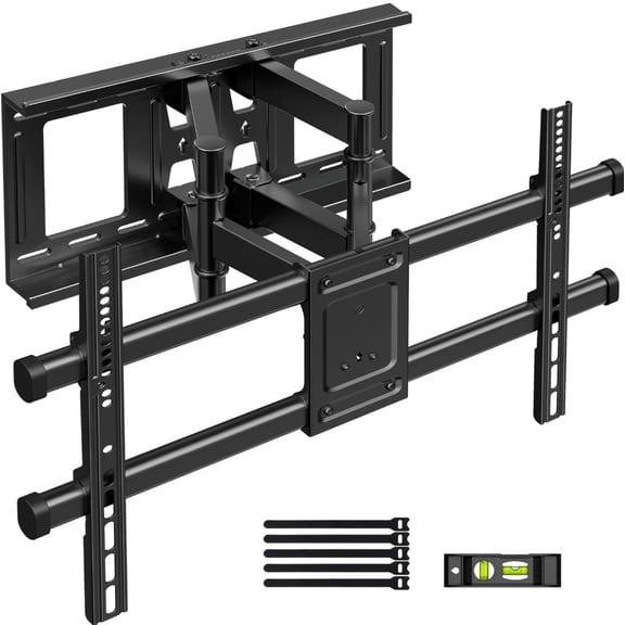 MountFTV Full Motion TV Wall Mount Bracket for 37"-90" TVs, Holds up to 132 lbs, Max 600x400mm, Fits 8″/12″/16″ Wood Studs