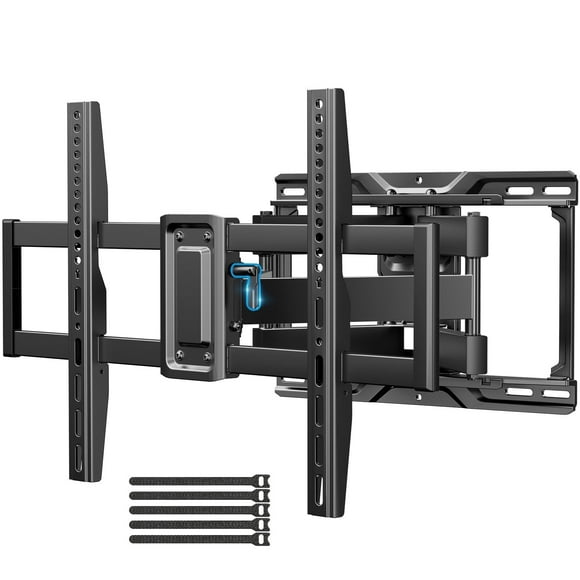 MountFTV Full Motion TV Wall Mount Bracket for 42-85 inch TVs up to 132 lbs, Swivel Articulating TV Mount, Max 600x400mm, Fits 12" 16" Wood Studs