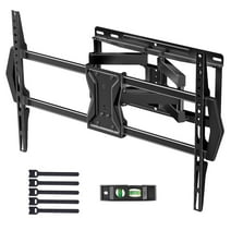 MountFTV Full Motion TV Wall Mount Bracket for Most 37-75 inch TVs with Dual Articulating Arms, Swivel, Tilt, Max 600x400mm, Holds up to 100 lbs