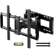 MountFTV Full Motion TV Wall Mount Bracket for Most 37-82 inch Flat and Curved TVs, Max 600x400mm, Holds up to 100 lbs,Fits 8” 12” 16" Wood Studs