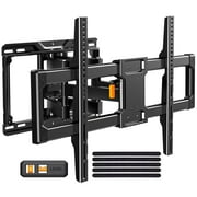 MountFTV Full Motion TV Wall Mount Bracket with Tool-Free Tilt for 42-90 Inch TVs, 6 Articulating Arms Heavy Duty TV Wall Mount, Holds up to 132 lbs, Max 600x400mm, Fits 12”/16” Wood Studs