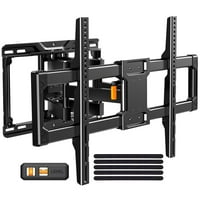 MountFTV Full Motion TV Wall Mount Bracket with Tool-Free Tilt, Fits 42