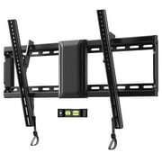 MountFTV Low Profile Tilting TV Wall Mount Bracket with Adjustable Pull Cords for 37-82 inch LED LCD OLED TVs,Max 600 x 400mm, Holds up to 132lbs