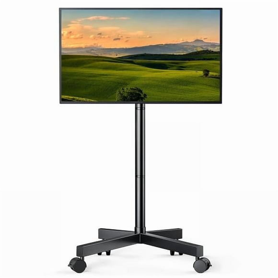 MountFTV Rolling TV Stand Mount for 23-60 inch,Mobile TV Stand Holds up to 88lbs with Height Adjustable,TV Cart with Locking Wheels Max 400x400mm Rolling TV Cart