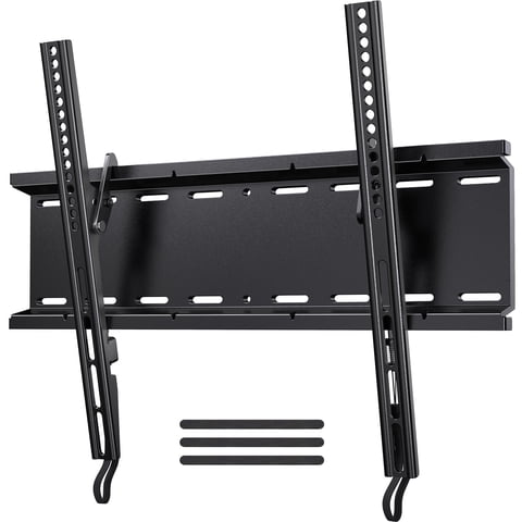 MountFTV Tilt TV Wall Mount Bracket Low Profile Fits 23-70 inch TVs, Holds up to 115lbs, Fits 8"/12"/16" Wood Stud, Max 400x400mm