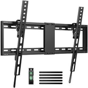 MountFTV Tilting TV Wall Mount for 32-82 inch TVs, Low Profile Flat Wall Mount Bracket, Max 600x400mm, Holds up to 132lbs, Fit 16", 18", 24" Stud