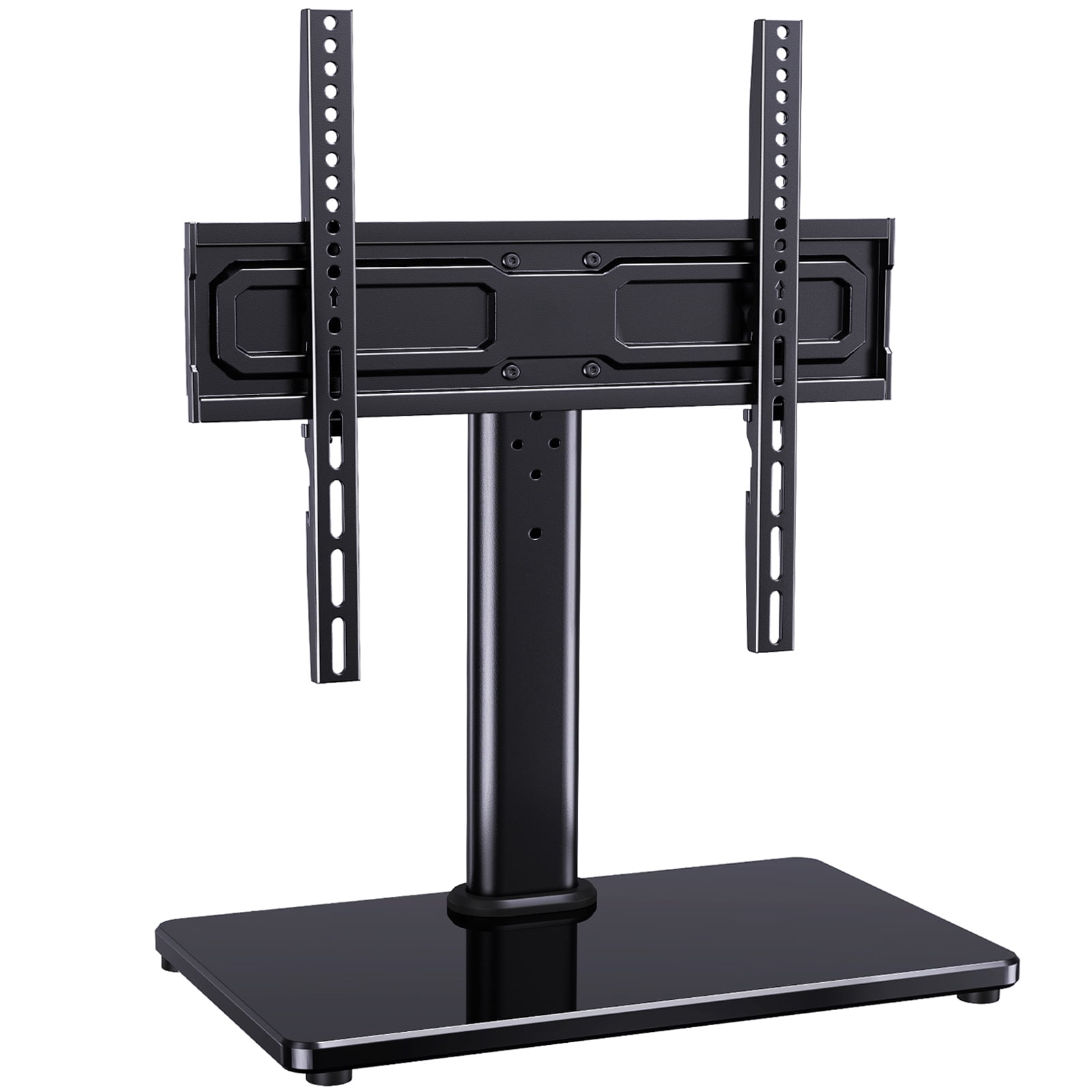MountFTV Universal Swivel TV Stand, Black Alloy Steel, Glass Base, 32 ...