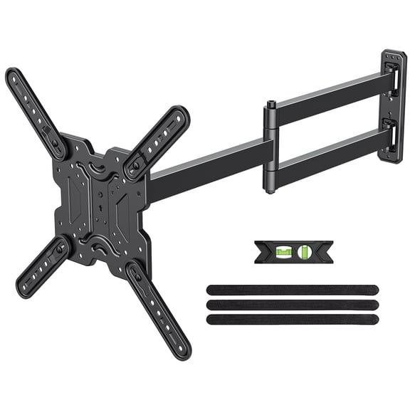 MountLiving Full Motion Corner TV Wall Mount for 32-65 inch TVs, holds up to 80 lbs, Max VESA 400x400mm, 29.02 inch Long Extension Arm