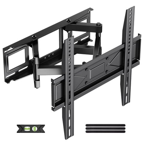 MountLiving Full Motion TV Wall Mount for 26-70" Screens, Articulating Bracket with Swivel,Tilt&Level, Max VESA 400x400mm, 99 lbs, Fits 12"/16" Studs