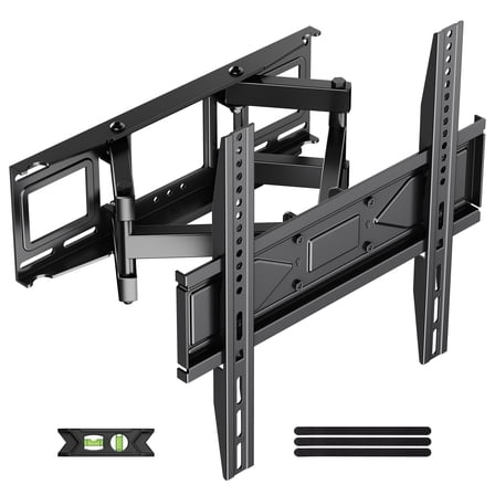 MountLiving Full Motion TV Wall Mount for 26-70" Screens, Articulating Bracket with Swivel,Tilt&Level, Max VESA 400x400mm, 99 lbs, Fits 12"/16" Studs