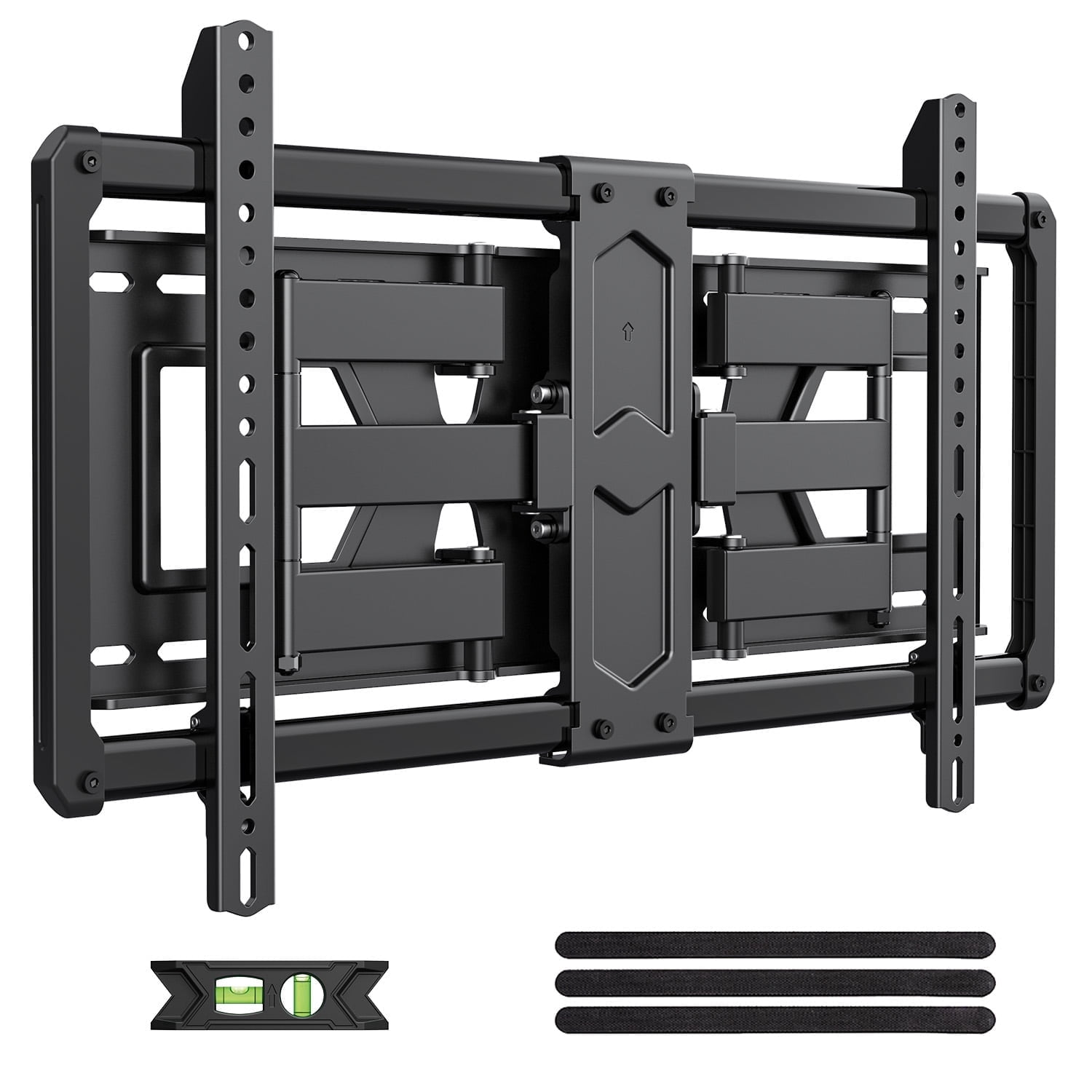 MountLiving Ultra-Slim Full Motion TV Wall Mount for 37-90" Screens, 90° Swivel & ±10° Tilt, Max VESA 600x400mm, up to 120 lbs