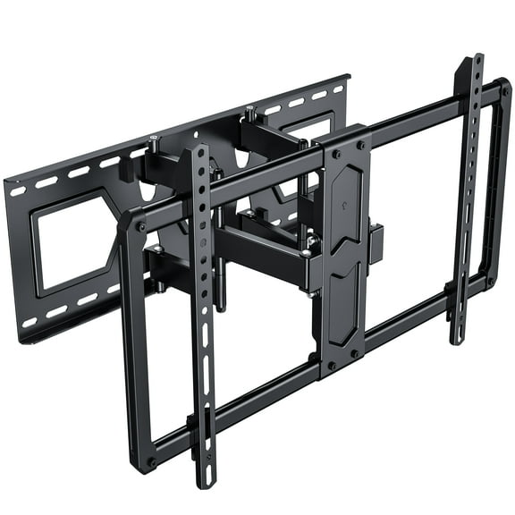 MountLiving Ultra-slim Full Motion TV Wall Mount for 37-90" TVs, TV Mount with 90° Swivel and ±10° Tilt , Max 24 Studs/VESA 600x400 up to 120lbs