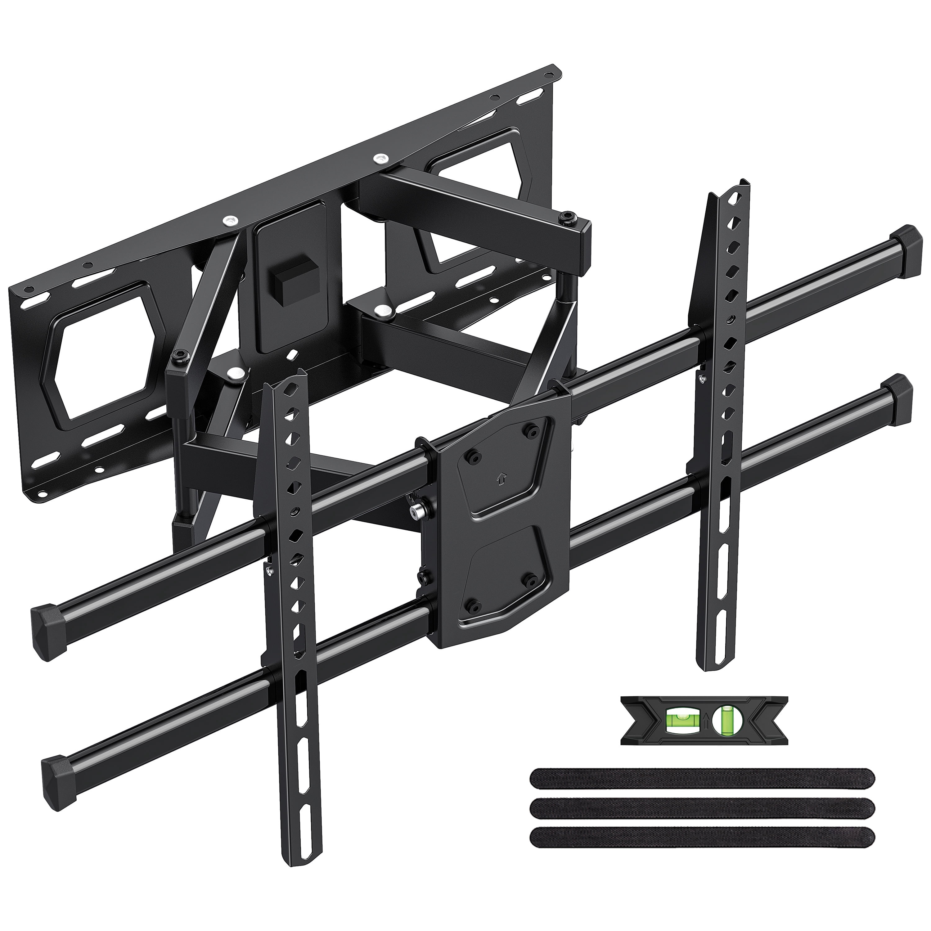 MountLiving Full Motion TV Wall Mount for 37-90 inch Screens, Dual Arm Design with Swivel & Tilt, Max VESA 600x400mm, 132 lbs, Fits 8"/12"/16" Studs