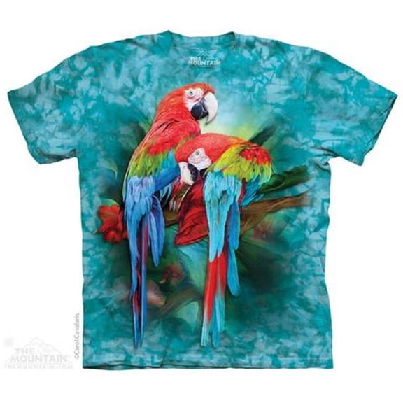 Mountain 1040915 Macaw Mates Adult T-Shirt, Teal - 3XL